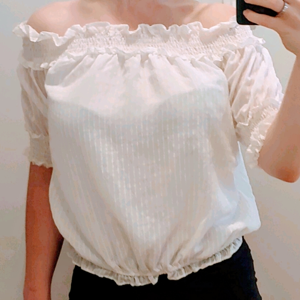 Off-The-Shoulder Frilly Top - Picture 2 of 2
